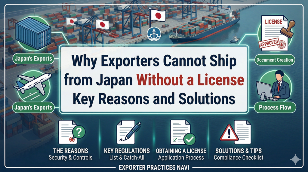 Why Exporters Cannot Ship from Japan Without a License — Key Reasons and Solutions