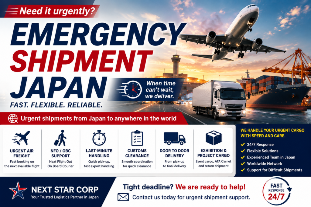 Emergency Shipment Japan｜Urgent Logistics Support from Japan