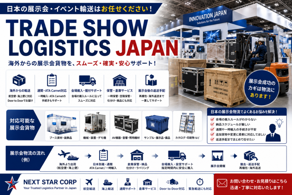 Trade Show Logistics Japan | Exhibition & Event Cargo Support