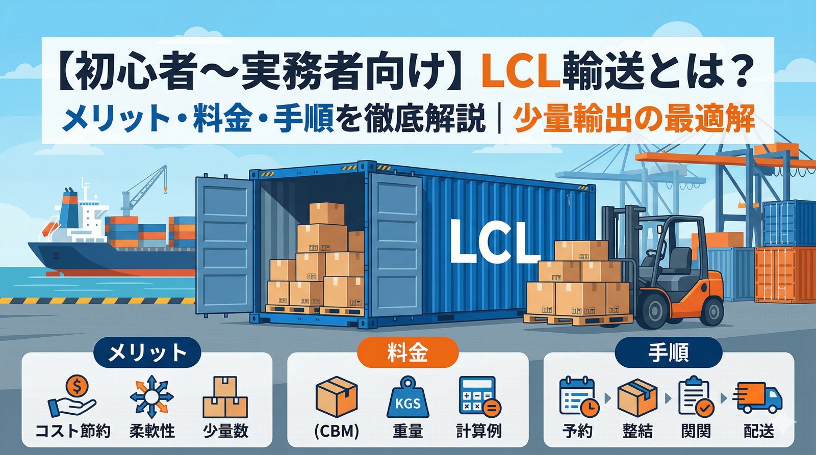 【初心者〜実務者向け】LCL輸送とは？メリット・料金・手順を徹底解説｜少量輸出の最適解