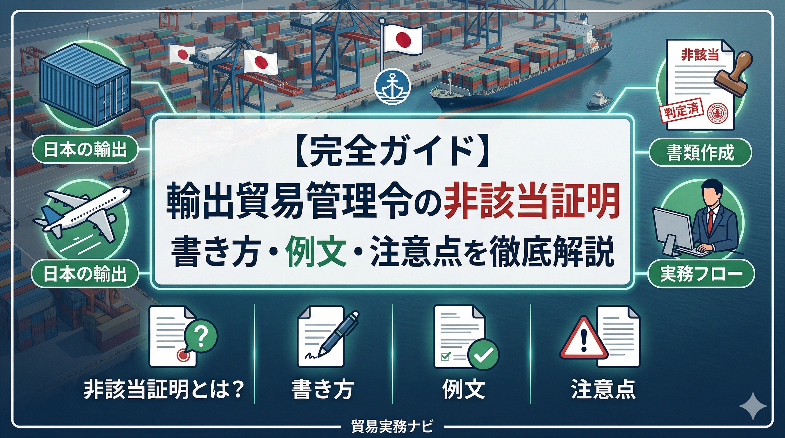 【完全ガイド】輸出貿易管理令の非該当証明とは？書き方・例文・注意点を徹底解説