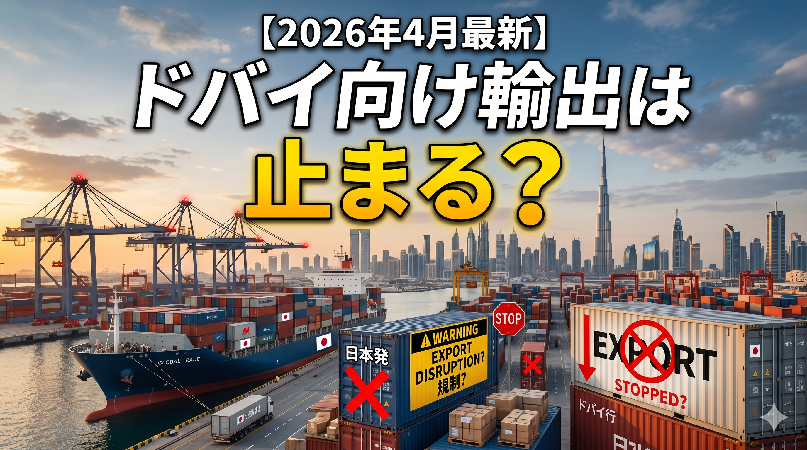 【2026年4月最新】ドバイ向け輸出は止まる？ホルムズ海峡封鎖の影響と日本企業が取るべき物流対策