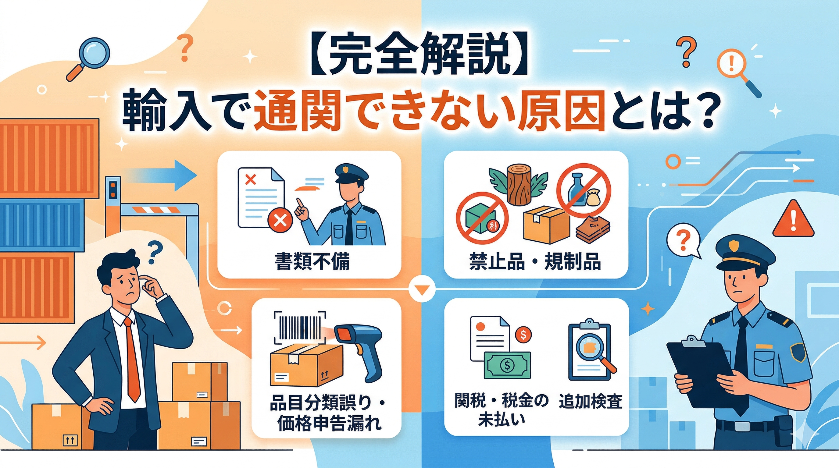 【完全解説】輸入で通関できない原因とは？止まる理由と対処法を実務ベースで解説