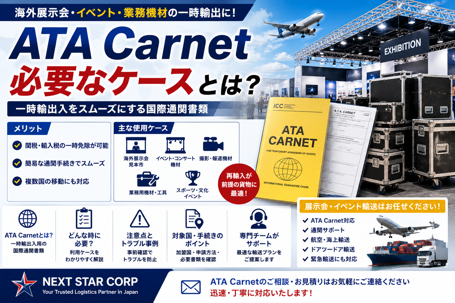 ATA Carnetが必要なケースとは？一時輸出・展示会輸送を実務ベースで解説