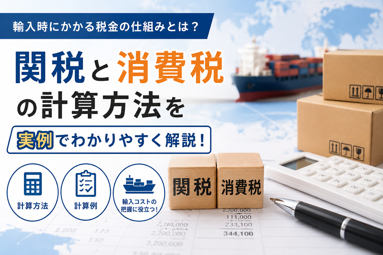 関税と消費税の計算方法を実例で解説｜輸入時にかかる税金の仕組みとは？