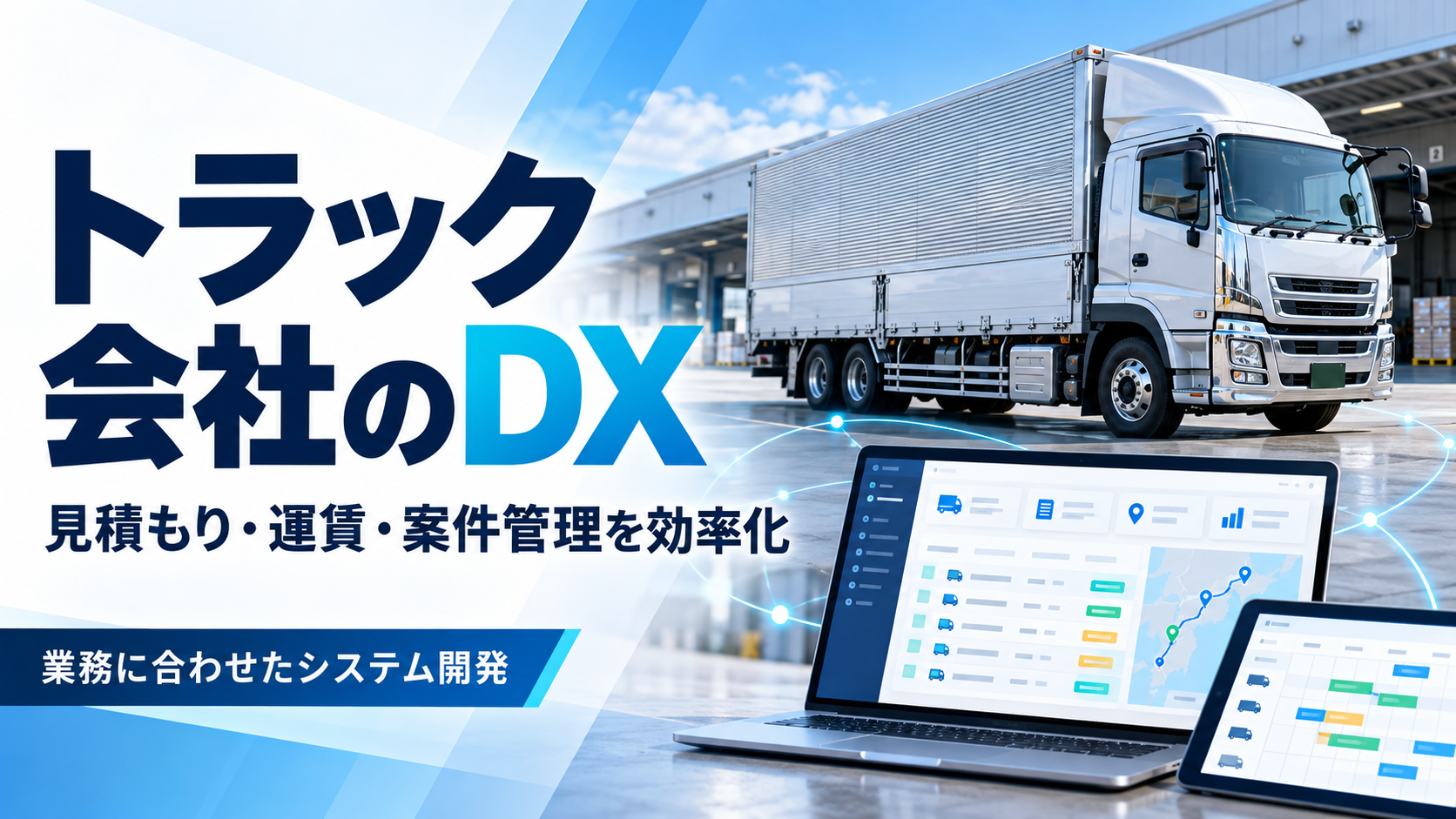 トラック会社のDXを支援｜見積もり・運賃・案件管理を、自社に合ったシステムで効率化